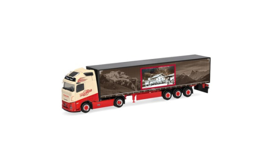 Herpa 322348 Volvo FH Aero GL XL Gardinenplanen-Sattelzug 