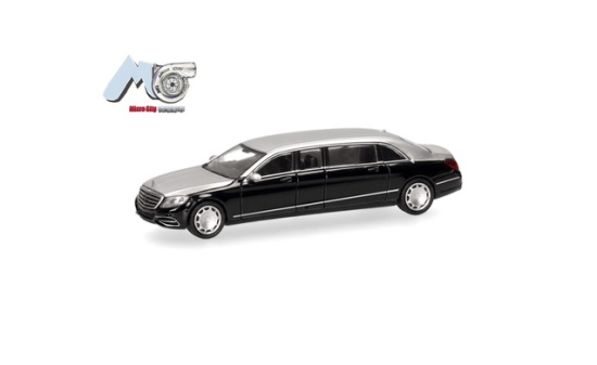 Micro City 87MC000147 MicroCity: Mercedes-Benz S600 Pullmann, schwarz/silber - Vorbestellung 1:87