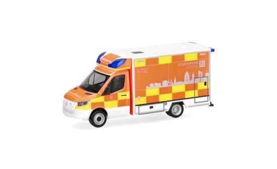 Herpa 962261 Leipzig 2026: Mercedes-Benz Sprinter 2018 Fahrtec Rettungswagen 1:87