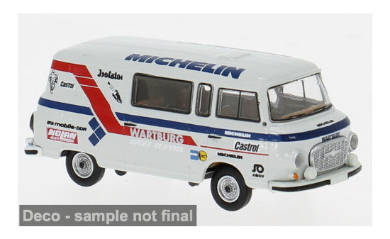 Brekina BRE30232 Barkas B 1000 Halbbus - grau - Wartburg Sport - Vorbestellung 1:87