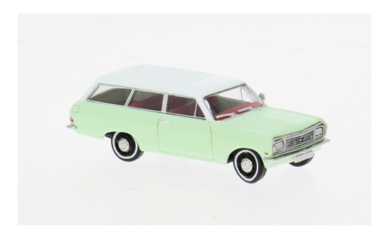 Brekina BRE20479 Opel Rekord B Caravan - hellgrün , weiss 1:87