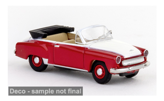 Brekina BRE27054 Wartburg 311 Cabriolet - rot , weiss - Vorbestellung 1:87