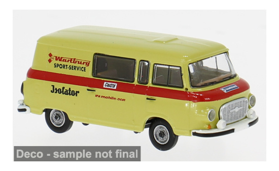 Brekina BRE30231 Barkas B 1000 Halbbus - grün - Wartburg Sport - Vorbestellung 1:87