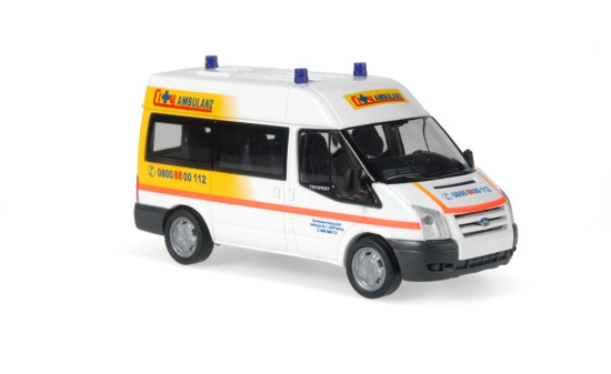 Rietze 51537 Ford Transit 06 City Ambulanz, 1:87 1:87