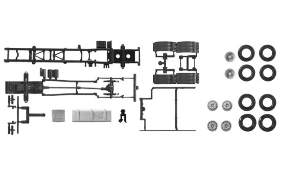 Herpa 083966 Fahrgestell MAN LKW Euro 6, 3achs, 7,45m 
Inhalt: 2 Stück 1:87