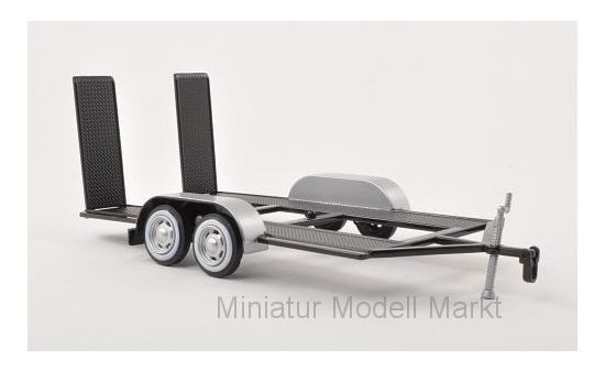 Motormax MOM76001 Anhänger für 1:24 Modelle - schwarz , silber 1:24