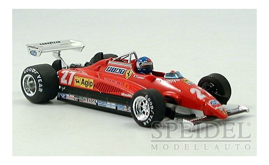 Brumm R287-CH Ferrari 126C2 turbo, No.27, Formel 1, GP Italien,  mit Fahrerfigur, P.Tambay, 1982 1:43