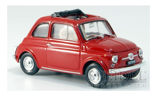 Brumm R454-01 Fiat 500 F, rot, geöffnetes Faltdach, 1965 1:43