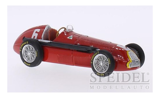 Brumm S054 Alfa Romeo 158, No.6, Formel 1, GP Frankreich, J.M.Fangio, 1950 1:43