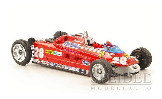 Brumm R368T Ferrari 126CK Turbo, No.28, Scuderia Ferrari, Formel 1, GP Monaco, Transportversion, D.Pironi, 1981 1:43