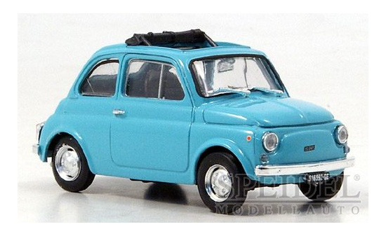 Brumm R474-08 Fiat 500R, hellblau, 1972 1:43