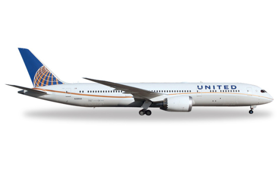 Herpa 557078 United Airlines Boeing 787-9 Dreamliner 1:200