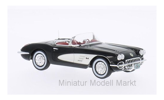 Neo 45997 Chevrolet Corvette C1, schwarz/weiss, 1959 1:43