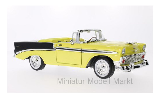 Lucky Die Cast 92128ge Chevrolet Bel Air, metallic-gelb/schwarz, 1956 1:18