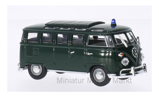 Lucky Die Cast 43210 VW T1 Samba, Polizei, dunkelgrün, 1962 1:43