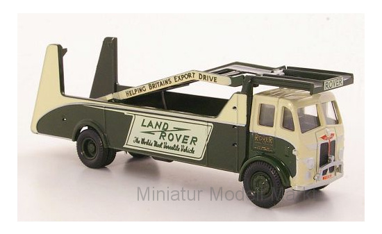 Oxford OXF76LTR001 Rover Car Transporter - grün , beige 1:76