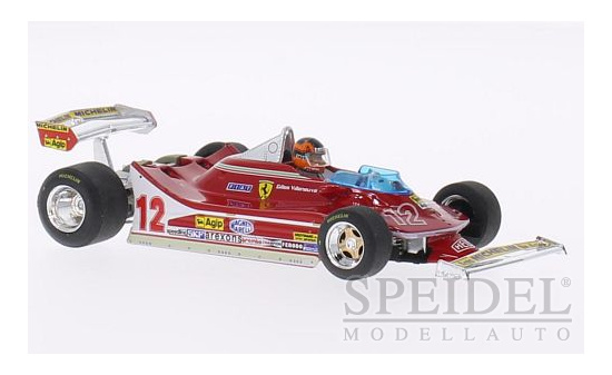 Brumm AS59B Ferrari 312 T4, No.12, Scuderia Ferrari, GP Niederlande, mit Figur, G.Villeneuve, 1979 1:43