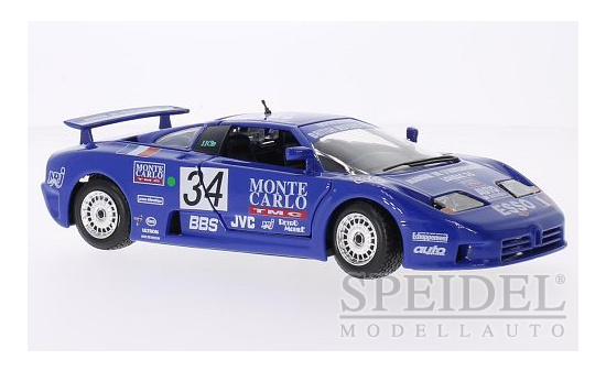 Bburago 18-28010 Bugatti EB 110 Super Sport, No.34, 24h Le Mans, A.Cudini/E.Helary/J.C.Bouillon, 1990 1:24