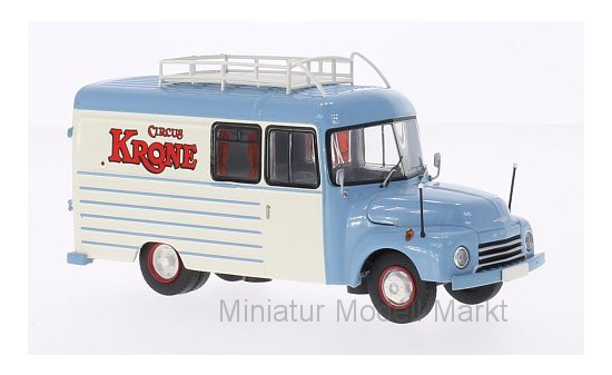 Premium ClassiXXs 11612 Opel Blitz 1,75t, Circus Krone, Fenster-Koffer-LKW mit Dachgepäckträger 1:43