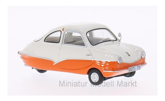 BoS-Models 43170 Fuldamobil S7, weiss/orange, 1957 1:43