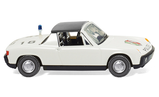 Wiking 086437 Polizei - VW Porsche 914 