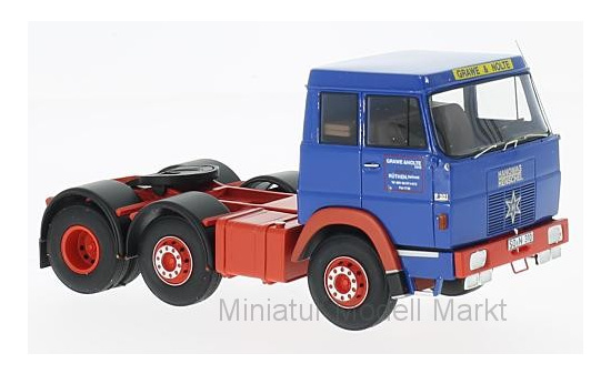 Neo 45310 Hanomag Henschel F201, blau/rot, Grawe & Nolte, Spiegel liegen ein, 1967 1:43