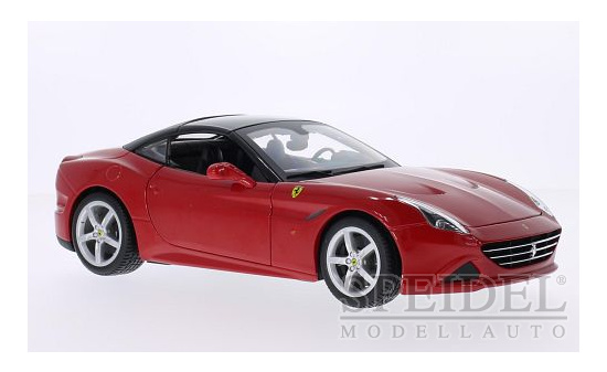 Bburago 18-16003RED Ferrari California T, rot/schwarz, Verdeck geschlossen, 2014 1:18