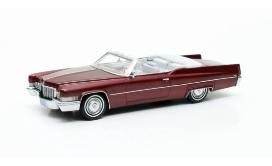 Matrix Scale Models 20301-172 Cadillac Coupe de Ville Convertible 1970 Red Metallic 1:43