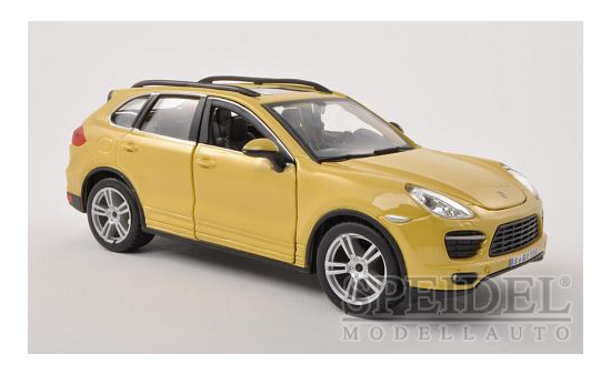 Bburago 18-21056YELLOW Porsche Cayenne (92A) Turbo, gelb 1:24