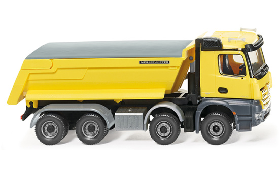 Wiking 067449 Muldenkipper Meiller/MB Arocs - zinkgelb 1:87