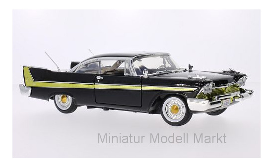 Motormax 73115BLACK Plymouth Fury, schwarz, 1958 1:18