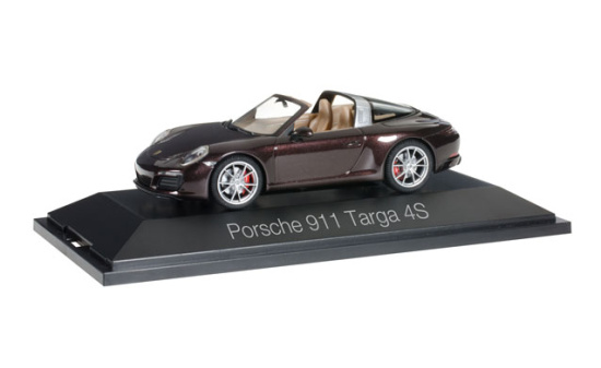 Herpa 071130 Porsche 911 Targa 4S, mahagonimetallic 1:43