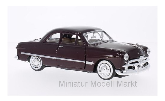 Motormax 73213BURGUNDY Ford Coupe, dunkelrot, 1949 1:24