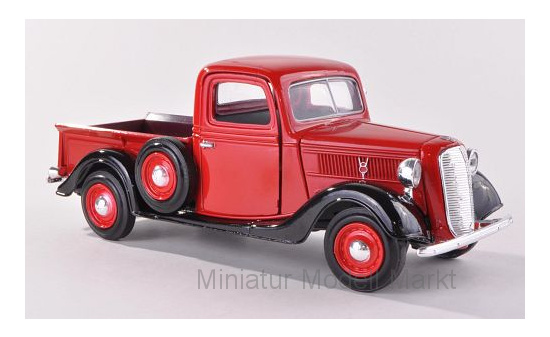 Motormax 73233RED Ford Pick Up, rot/schwarz, 1937 1:24