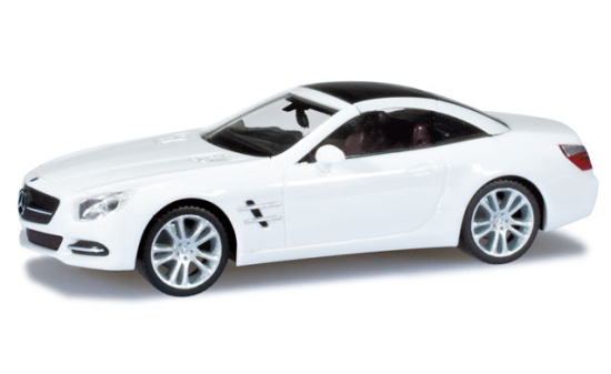 Herpa 024839 Mercedes-Benz SL-Klasse Cabrio mit Hardtop, zirrusweiß - Vorbestellung 1:87