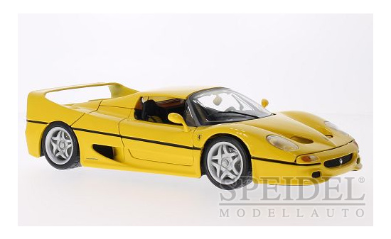 Bburago 18-16004YELLOW Ferrari F50, gelb, ohne Vitrine 1:18