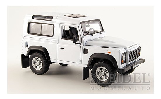 Welly 22498WHITE Land Rover Defender, weiss 1:24