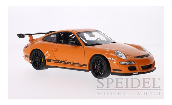 Welly 18015ORANGE Porsche 911 GT3 RS (997), orange/Dekor 1:18