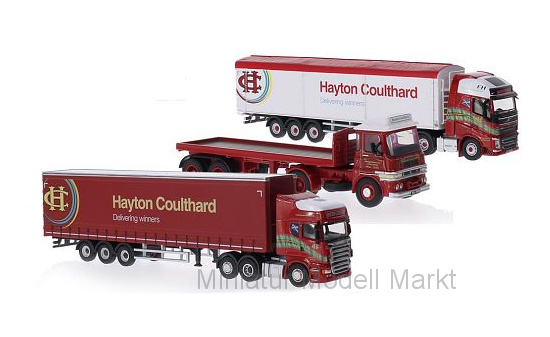 Oxford 76SET45 Set 3er-Set: Hayton Coulthard 100th Anniversary, Scania R450 TL, Volvo FH4 GXL und ERF LV 1:76