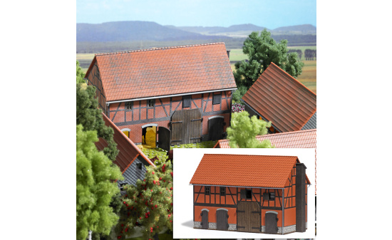 Busch 1507 Scheune mit großem Stall - Vorbestellung 1:87