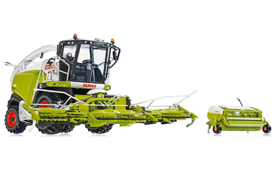 Wiking 077812 Claas Jaguar 860 Feldhäcksler mit Orbis 750 und Pick up 300 1:32