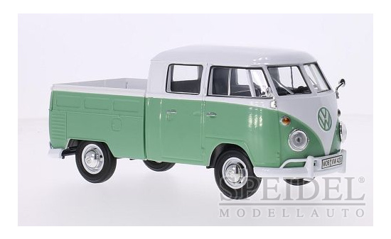 Motormax 79343WHITEGREEN VW T1 DoKa, weiss/grün 1:24