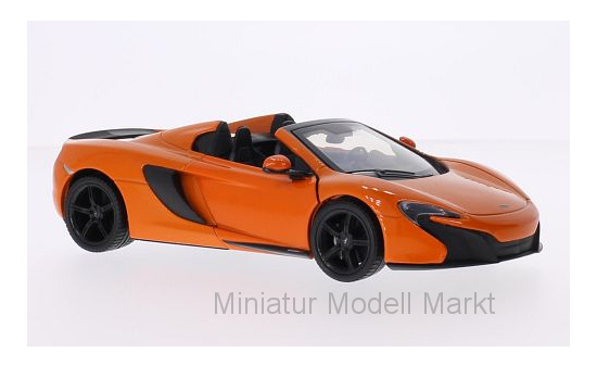 Motormax 79326ORANGE McLaren 650S Spider, orange 1:24