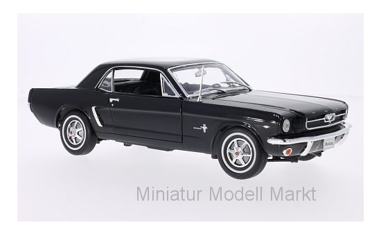 Welly WEL12519H-BLACK Ford Mustang Coupe - schwarz 1:18