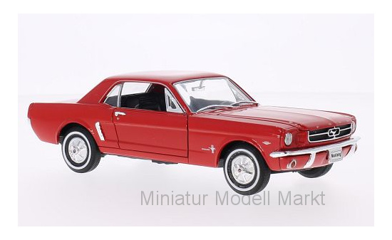 Welly 22451RED Ford Mustang Coupe, rot, 1964 1:24