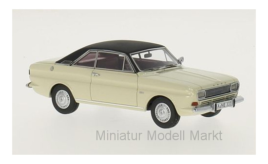 Neo 43333 Ford Taunus P6 15M Coupe, weiss/schwarz, 1968 1:43