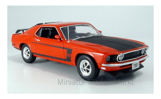 Welly WEL12516RED Ford Mustang Boss - rot , schwarz (Matt) 1:18