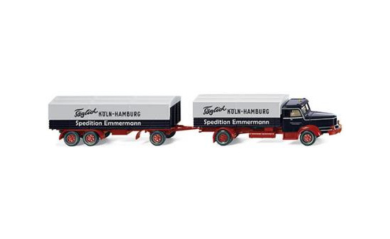 Wiking 089106 Pritschen-Lastzug Krupp Titan Spedition Emmermann 1:87