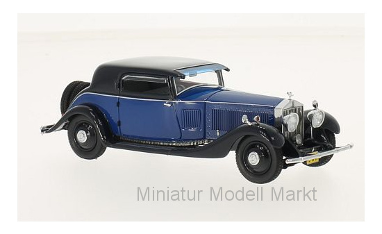 Neo 46680 Rolls Royce Phantom II Continental Windovers Coupe, blau/dunkelblau, 1932 1:43