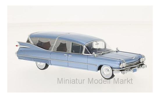 Neo 45261 Cadillac S&S Superior, metallic-blau, Hearse, 1959 1:43